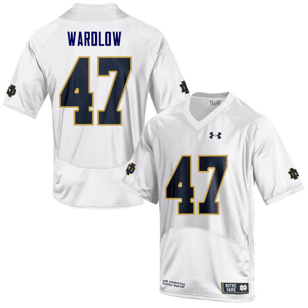 Men's NCAA Notre Dame Fighting Irish #47 Kofi Wardlow Stitched College Under Armour Authentic White Football Jersey GA10W64KB